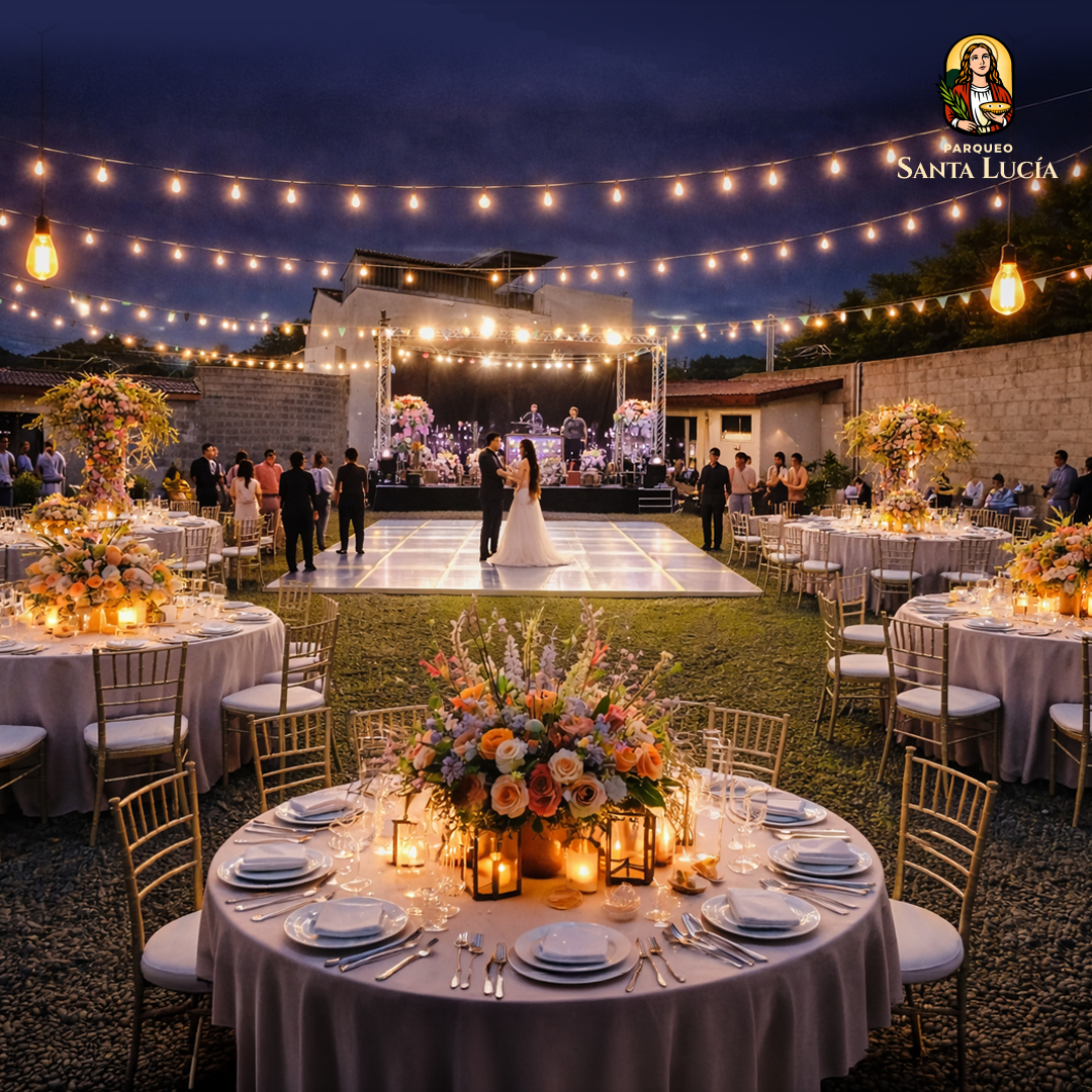 Ejemplo visual del espacio acondicionado para boda